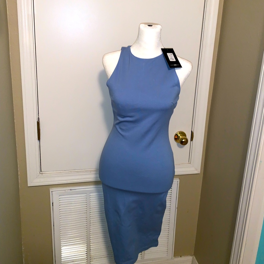 Blue midi dress